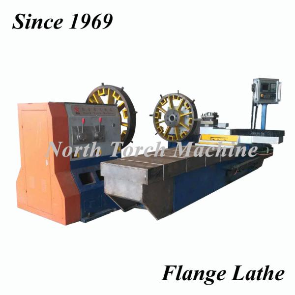Buy cheap Two Chucks Flange Steel Lathe Machine Stable Running Strong Rigidity from wholesalers