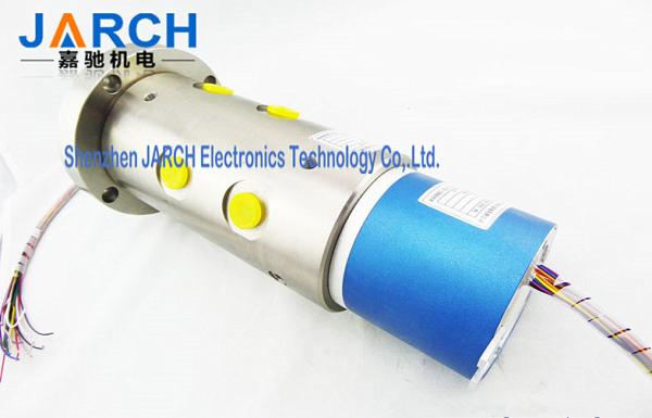 Buy cheap Aluminium Alloy Pneumatic Electric Hybrid Slip Ring Through Bore Slip Ring 300mm Lead Length from wholesalers