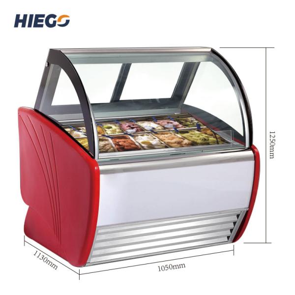 Buy cheap Transparent Pastry Ice Cream Display Cabinet , Stainless Steel Gelato Cabinet from wholesalers