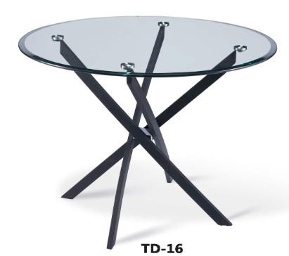 Buy cheap Modern club round dark glass dining furniture table from wholesalers