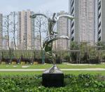 Buy cheap Contemporary Lawn Garden Ornaments Statues Abstract Stainless Steel Sculpture from wholesalers