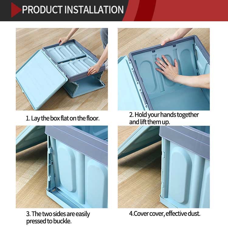 Plastic 28L Lidded Cube Household Storage Containers Rectangle Multifunctional