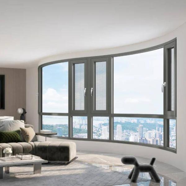 Stainless Steel Screen Inward Opening Casement Window Level 8 Wind Pressure