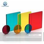 Optical Color Filter Round Red Color Cut Off Orange Glass Filters