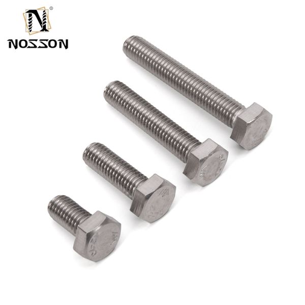 ZINC PLATED Stainless Steel Hexagon Bolts And Nuts DIN933 for Mechanical Applications m3 m4 m5 m6 m8 m10 m12 m14 m16 m20