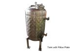 600L SS Pillow Plate Jacket Unitank Fermenter Without Deformation