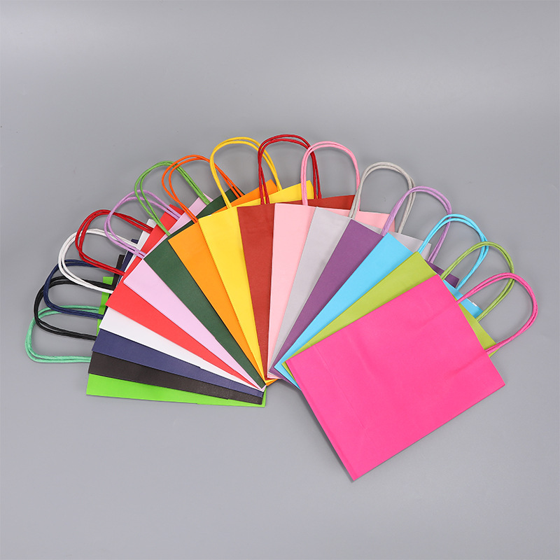 Handmade Paper Type Kraft Paper Custom Printed Craft Gift Shopping Bag With Logo