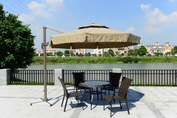 Buy cheap 3m khaki sun umbrella solar umbrella beach umbrellas from wholesalers