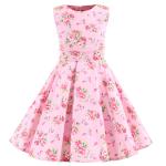 Polka Dot Flower Show Skirt Retro Summer Children'S Clothing Kid Girls Dresses
