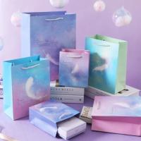 Buy cheap Glossy Lamination Cardboard Shopping Bag 210gsm Paper With Handles product