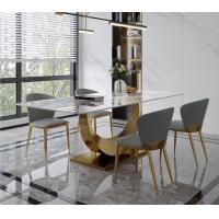 Buy cheap Length 1.8m/2m Marble Dining Tables With Stainless Steel Legs product
