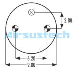 S-2683C Ridewell Goodyear Air Spring 6.5 Kg 2B12-305 Cross FD 330-22 323