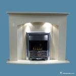 China marble White / Gray Marble Fireplace Surround , Durable Marble Tile