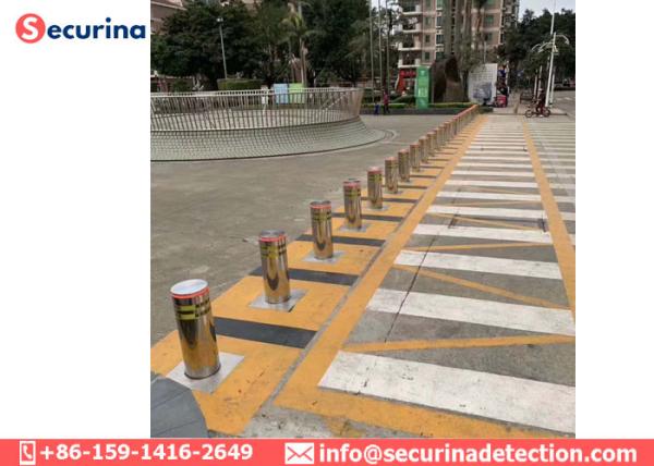 304 Stainless Steel Hydraulic Automatic Parking Rising Bollards Car Park