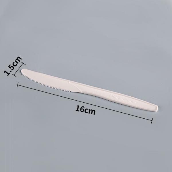 Buy cheap Eco Friendly Compostable Cutlery Pla Plastic Knives Bulk 5.7 inch from wholesalers