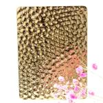 Silver Gold Color Water Ripple Stainless Steel Sheet For Ceiling Wall Panel