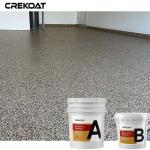Transparent Topcoat Epoxy Resin Floor Coating Broadcasted With Chip Flakes