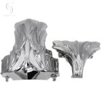 silver Plastic Casket Corner 1# DG For Funeral Interment Ornamentation