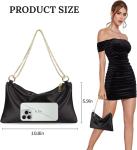 Women’s Satin Evening Bag Clutch Purse Handbag for Women Wedding Shoulder Bag