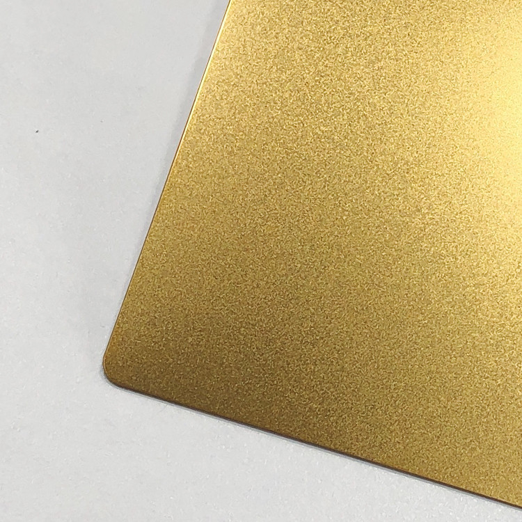 0.5mm Decorative Stainless Steel Sheet Gold Color Bead Blasted JIS Standard