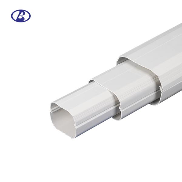 Buy cheap Fire Resistant 80mm Mini Split Pipe Cover Screw Mounting PVC Material from wholesalers