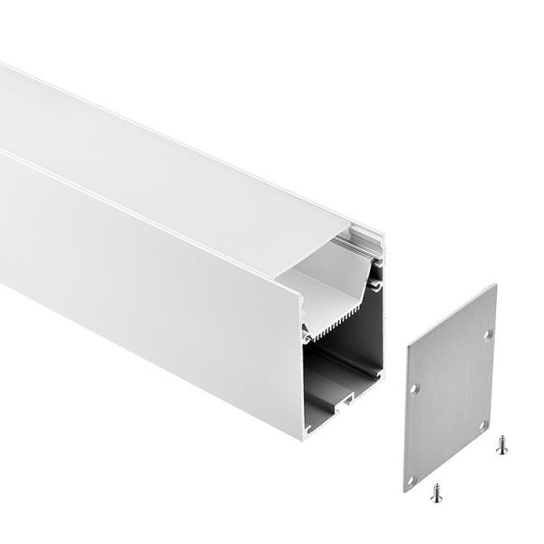 Buy cheap Oblong Suspended LED Profile Aluminium Alloy Anodized LED Channel Diffuser 55*75mm from wholesalers