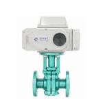Stainless Steel Motorized Fluorine Electric Ball Valve Flange Connection