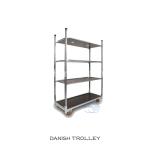 Standard Container Flower Trolley Logistics Turnover Truck Nylon Wheel Bearing