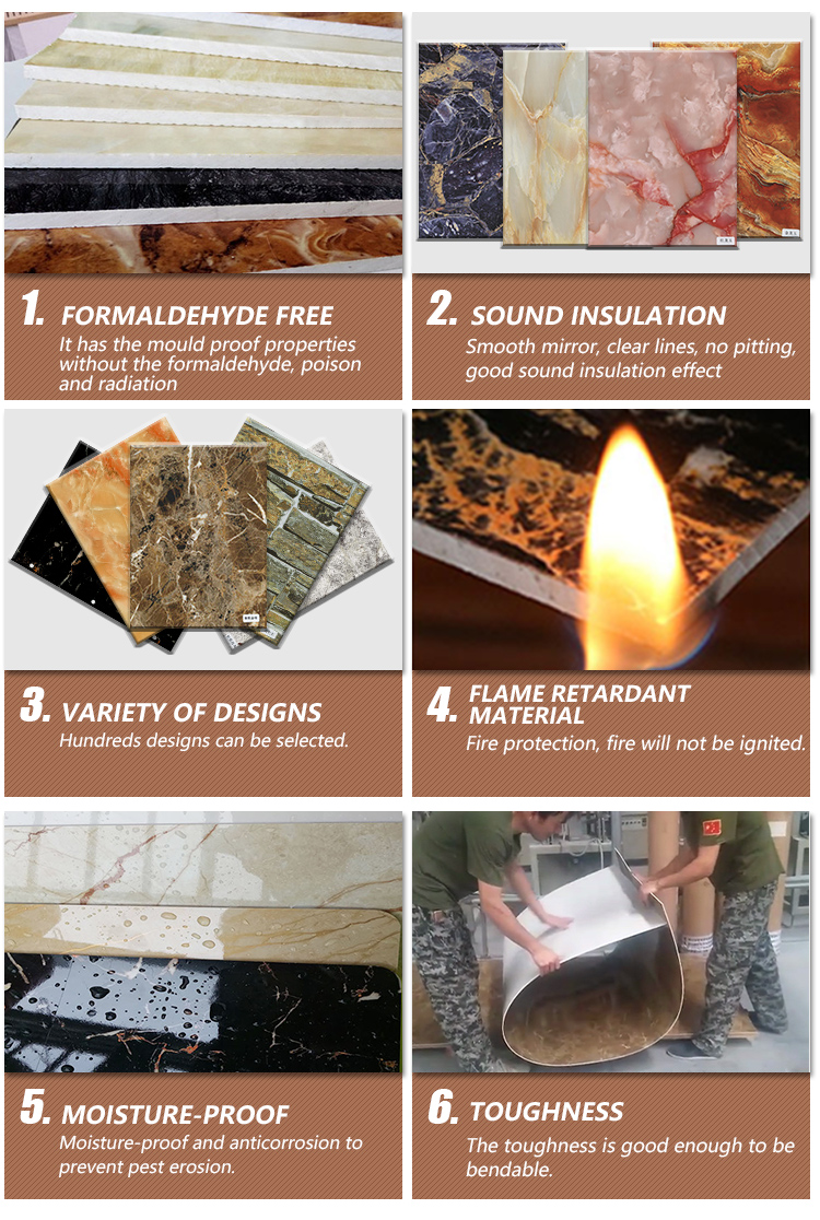 Interior PVC Wall And Ceiling Panel Waterproof UV Board PVC Sheet
