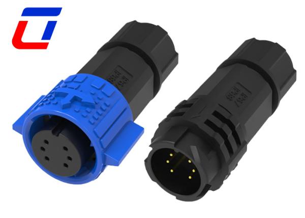 Buy cheap 6 Pin Waterproof Low Voltage Wire Connectors Male Female M19 Quick Lock 5A from wholesalers