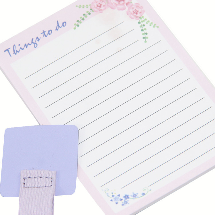 Custom Logo Paper Sticky Notes Mini Magnetic Notepad For Girls