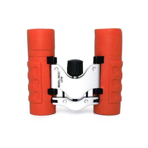 Buy cheap Orange Mini Binocular Telescope 8x21 Folding Roof Binoculars For Outdoors Sightseeing from wholesalers