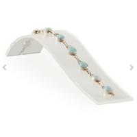 Buy cheap Hot Bent Jewelry Bangle Display Stands White Perpex Bracelet Display Rack product