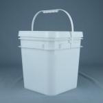 Food Safe 10 Litre Square Plastic Buckets With Handles Customized Color
