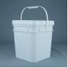 Buy cheap Food Safe 10 Litre Square Plastic Buckets With Handles Customized Color from wholesalers