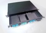 96 Port 8 Pcs Fiber Optic Enclosure Box , 12F Cassette Max Rack Mount Fiber