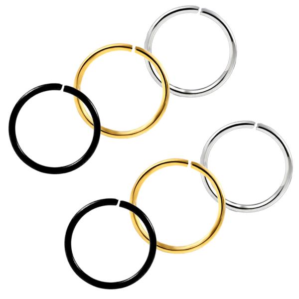 Buy cheap Fashion Steel Seamless Hinged Nose Hoop Ring Septum Clicker Ear Cartilage Tragus Helix Piercing Charming Body Jewelry from wholesalers