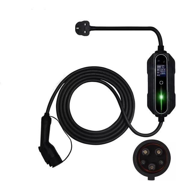 Buy cheap J1772 Electric Car Charger 7KW 8A 13A LED Screen Adjustable 5m Type 2 from wholesalers