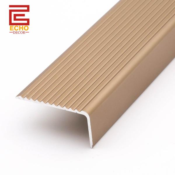 Buy cheap Aluminium Vinyl Stair Nosing Trim Profiles Anti Slip Stair Tread Trim Molding from wholesalers