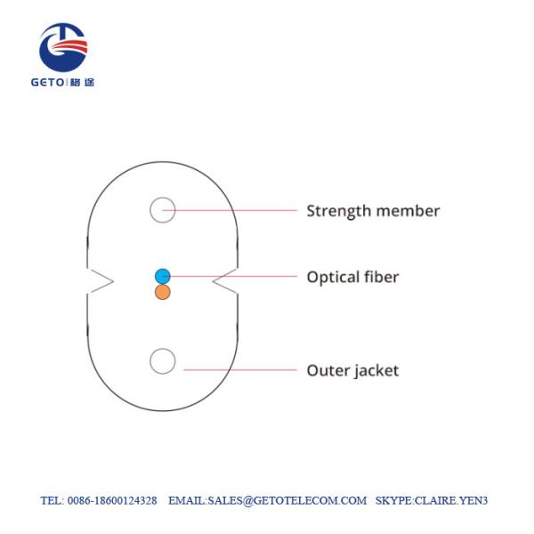 Buy cheap FTTH Indoor FRP LSZH G652D 12 Core Single Mode Fiber Optic Cable from wholesalers