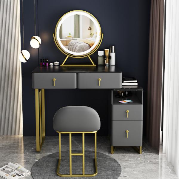 Buy cheap Bedroom Furniture Makeup Vanity Set With Mirror Storage Cosmetic Table from wholesalers
