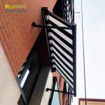 Aluminum Drop Arm Electric Retractable Window Awnings Remote Control