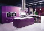 Simple Traditional Mdf Wood Kitchen Cabinets , Pull Out Slider Basket Kitchen