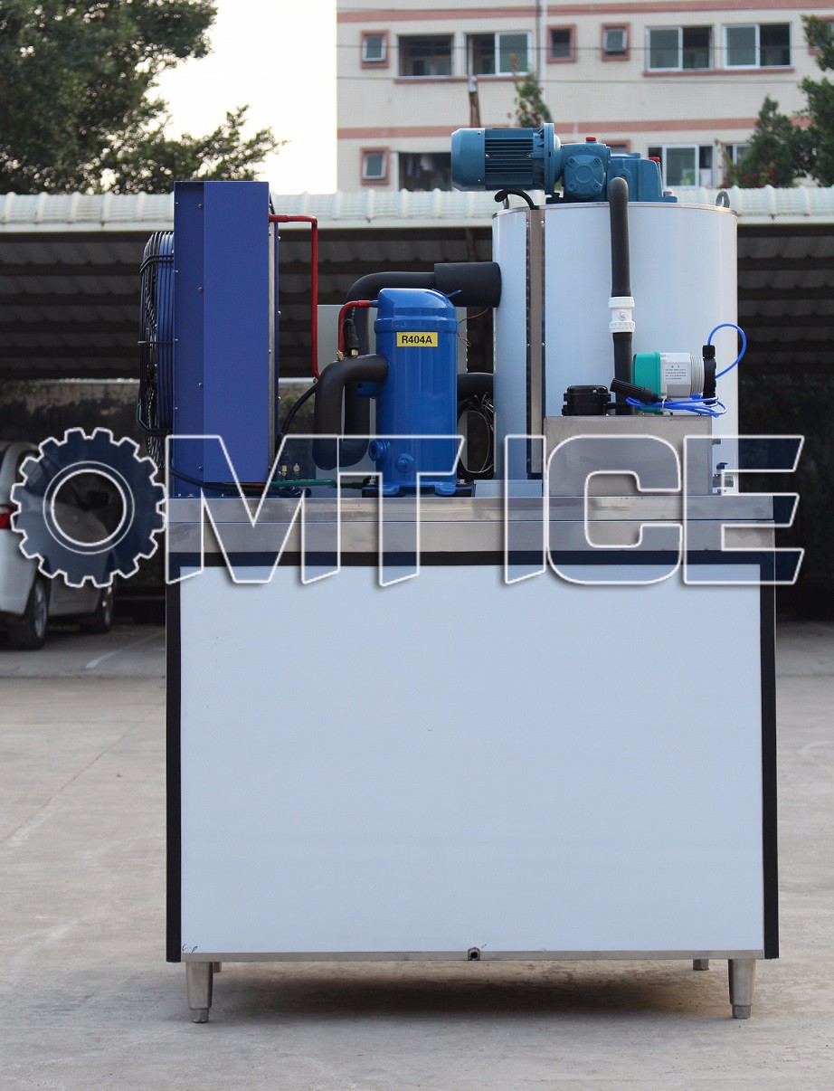 Commercial Freshwater Flake Ice Machine 5HP Flake Ice Making Machine 1Ton/24hrs