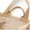 Buy cheap Large Organic Linen Printed Jute Bags Canvas Shopping Bags Tote from wholesalers