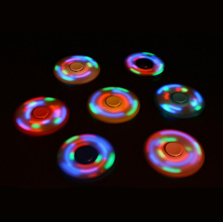 LED light Fidger Hand Spinner Torqbar Brass Finger Toy EDC Focus Gyro Gift