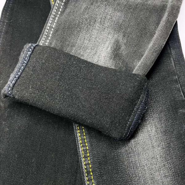 Buy cheap Heavy Thick Brushed Woven Grey Denim Fabric Winter Design 178CM from wholesalers