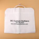 White Non Woven Shopping Bag For Garment Dress Customized Logo