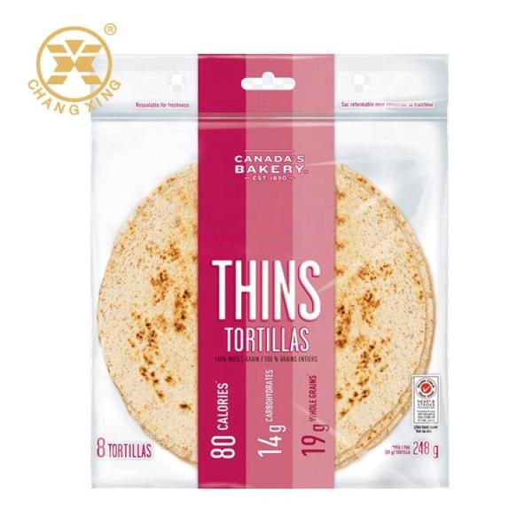 Buy cheap OEM Logo 0.5kg 250g Plastic Packaging For Breads Tortilla Wraps Custom Heat Seal Packaging from wholesalers