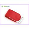 Buy cheap 4GB Red Leather Usb Flash Drive Nice Leather Cover Usb Pen Drive With Custom Logo from wholesalers